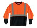 Glowear 8291bk Ansi Black Bottom High Visibility Orange Long Sleeve Reflective Safety Shirt 4x-large
