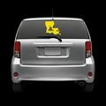 Louisiana State Shaped Gadsden Flag Windshield Sticker Self Adhesive Vinyl La Fa 