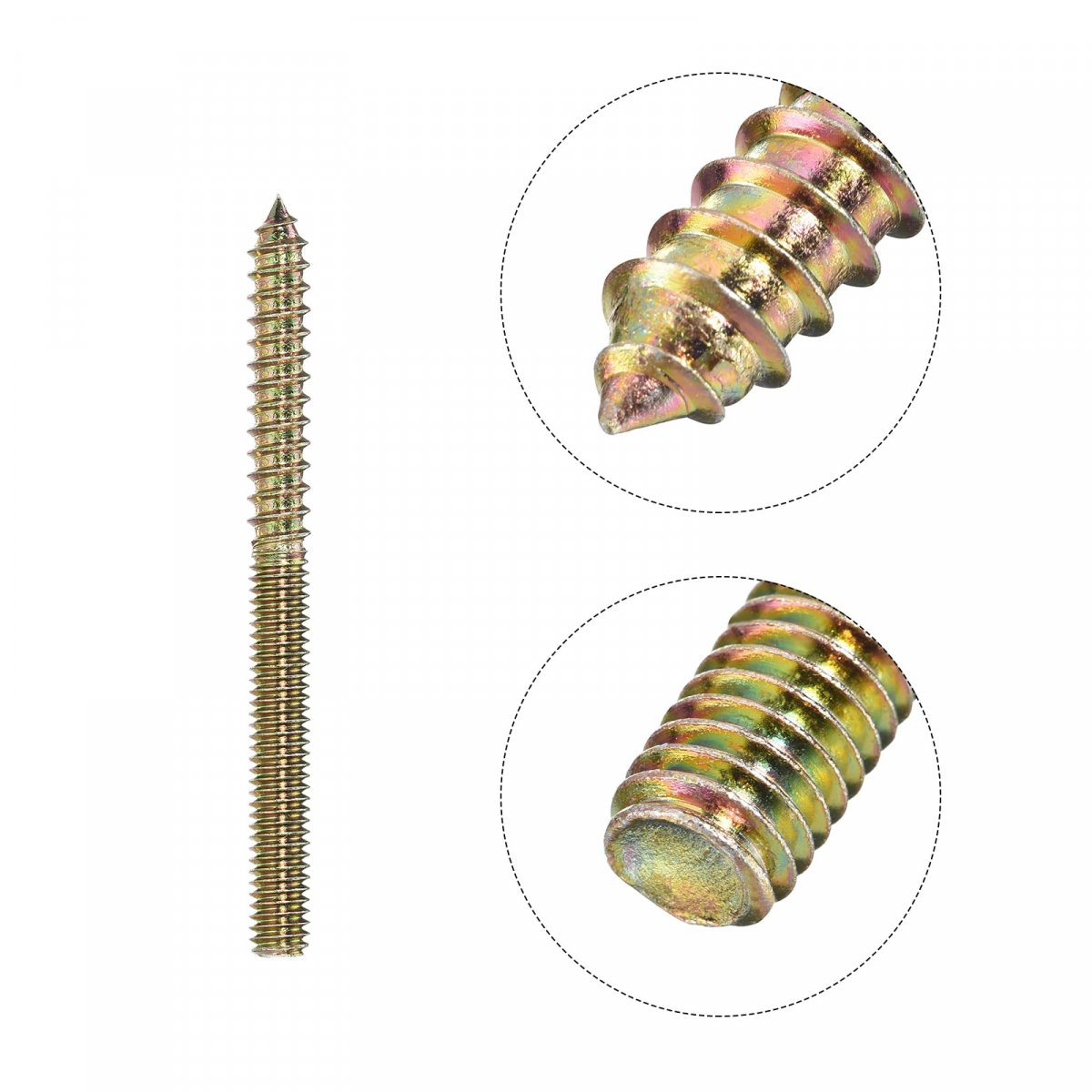 5 16-18x3-3 4 Hanger Bolts 12pcs Double Ended Screws Wood Dowel For Furniture