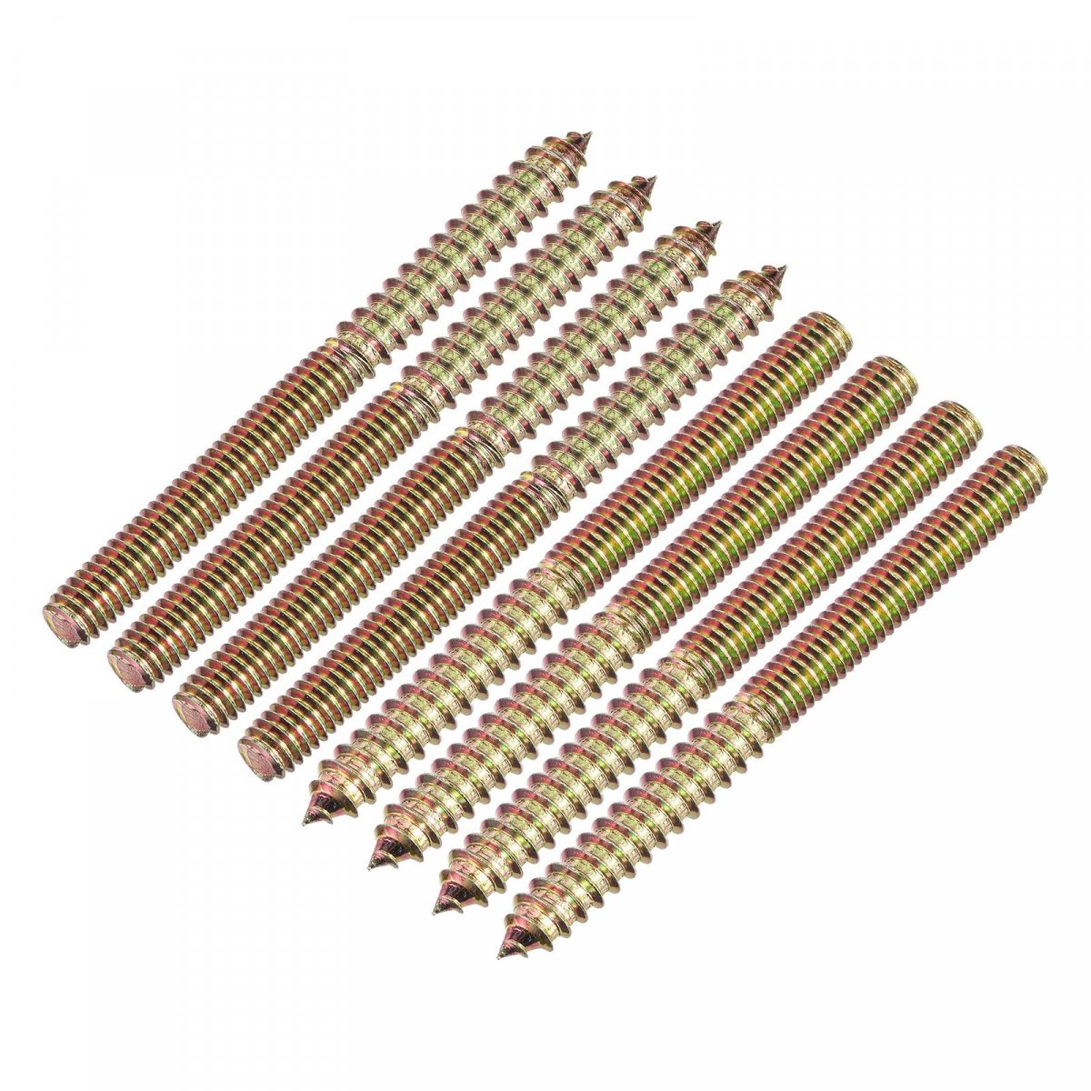 5 16-18x3-3 4 Hanger Bolts 12pcs Double Ended Screws Wood Dowel For Furniture