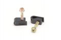 The Cimple Co Single Coaxial Cable Clips Cat6 Electrical Wire 1 4 In 6 Mm Screw Clip And Fastener Black 50 Pieces Per Bag 