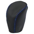 Car Genuine Leather Gear Shift Knob Cover For Honda Civic 10th Gen 2016-2021 Escape Fusion Fiesta Transit Van Black Blue 1pcs 