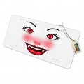 Graphics More Happy Vampire Girl Smiling Face Novelty Metal Vanity Tag License Plate