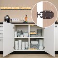 Uxcell 8 Set Push To Open Door Catch Abs Automatic Spring Loaded Push-in Touch Catches For Cabinet Cupboard Brown