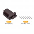 Uxcell 8 Set Push To Open Door Catch Abs Automatic Spring Loaded Push-in Touch Catches For Cabinet Cupboard Brown