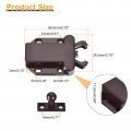 Uxcell 8 Set Push To Open Door Catch Abs Automatic Spring Loaded Push-in Touch Catches For Cabinet Cupboard Brown