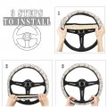 Dujiea Cute Mushrooms Elastic Stretch Steering Wheel Cover Anti-slip And Durable Car Accessories For Women Men 15 Inch