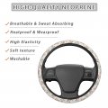 Dujiea Cute Mushrooms Elastic Stretch Steering Wheel Cover Anti-slip And Durable Car Accessories For Women Men 15 Inch