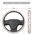 Dujiea Cute Mushrooms Elastic Stretch Steering Wheel Cover Anti-slip And Durable Car Accessories For Women Men 15 Inch
