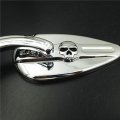 Xkh- Chromed Aluminum Teardrop Shape Skull Zombie Emblem Mirrors Compatible With 1993 C1996 Softail Rocker C Fxcwc See