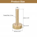 Uxcell M4x20mm Knurled Thumb Screws 6pcs Flat Head Fully Threaded Brass Bolts Grip Knobs Fasteners