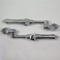 Hk Group Motorcycle Black Long Angled Adjustable Peg Mounting Kit U Shape Foot For Goldwing Vtx1300 Shadow Valkyrie Triumph