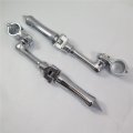 Hk Group Motorcycle Black Long Angled Adjustable Peg Mounting Kit U Shape Foot For Goldwing Vtx1300 Shadow Valkyrie Triumph