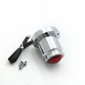 Hongk- Chrome Horizontal Vertical Zigzag Side Mount License Plate Bracket 7x4 Round Led Tail Brake Light Integrated Compatible