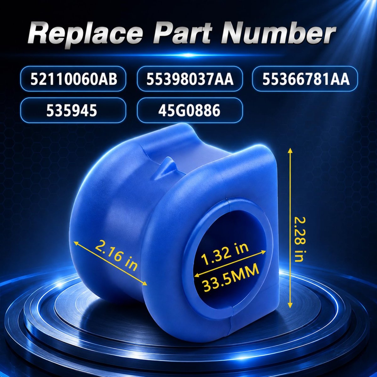 2pcs 33 5 Mm Suspension Sway Bar Bushings For Dodge Ram 1500 2500 3500 Dakota Chrysler Aspen Replace 52110060ab 55398037aa