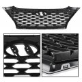 G-plus Front Upper Bumper Grille Chrome Gray Black W Black Accents Compatible With Hyundai Tucson 2019 2020 2021 For Models