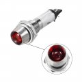 Uxcell Indicator Light Dc 12v Red Metal Shell Panel Mount 5 16 8mm 6pcs