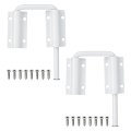 Sliding Door Loop Lock Latch 2 Pack 375 In U Shaped Hook With Screws For Uneven Or Warped Doors Windows Garden Fence White 
