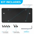 Rear Bumper License Plate Bracket For Audi A5 S5 Rs5 2008-2023 Holder Set W 8 Unique Screw Bolts Wrench Kit Tag Mounting
