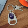 Graphics More Uc Santa Barbara Primary Logo Keychain Chrome Metal Spinning Oval Bottle Opener