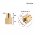 Uxcell M3x4mm 3mm Male-female Brass Hex Pcb Motherboard Spacer Standoff For Fpv Drone Quadcopter Computer Circuit Board 100pcs