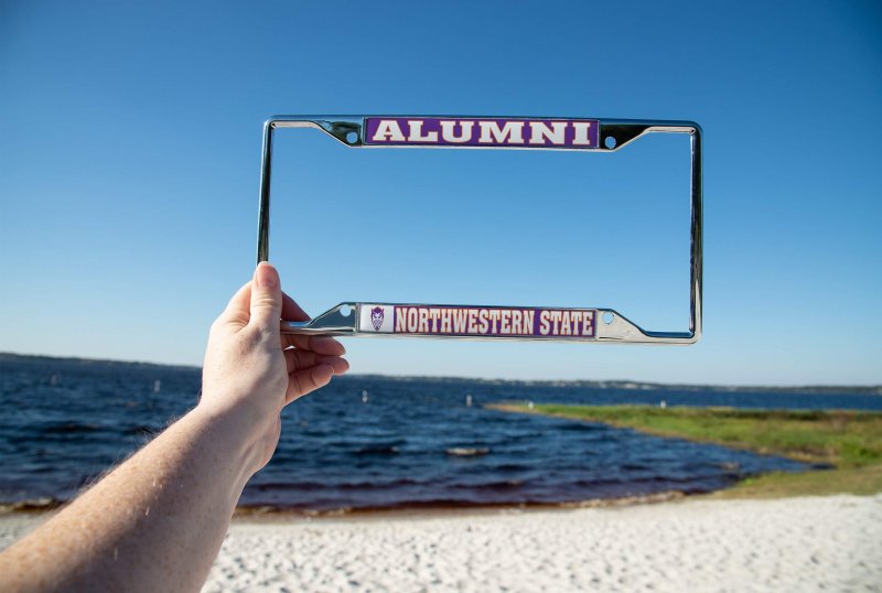 Desert Cactus Northwestern State University Nsu Demons Metal License Plate Frame For Front Or Back Of Car Officially Licensed