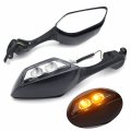 Motorcycle Carbon Led Rear View Mirrors With Turn Signal For Kawasak Ninja Zx10r Zx-10r 2016-2020 Sportbike P N Mt252-035-cn 