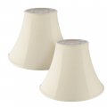 Aspen Creative 38004-2 Bell Collapsible Spider Lamp Shade Beige 8 Top X 17 Bottom 13 Slant Height Set Of 2 