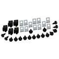1971 To 1973 Chevrolet Corvette Brake Line Clip Kit 34 Piece Cxb208 Silver And Gloss Black 