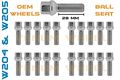 Complete Set Of Chrome 14x1 5 Ball Seat Stock Length Lug Bolts 28 Mm Shank Lengthmercedes Benz W204 C300 C63 C200 C350 W205 