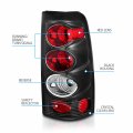Amerilite Black Replacement Brake Tail Lights For Chevy Silverado Gmc Sierra Passenger And Driver Side