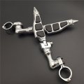 Smt-chrome Short Angled Adjustable Peg Mounting Kit Stiletto Shape Footpeg Compatible With V-star Roadstar Suzuki Boulevard 1-1