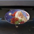 Christmas Holiday Santa Presents Candy Canes Oval Tow Trailer Hitch Cover Plug Insert