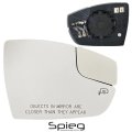 Spieg Passenger Side Mirror Glass Replacement For Ford Focus 2012-2018 Heated W Backing Plate Rh