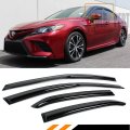 Cuztom Tuning Jdm 3d Wavy Style Window Visor Rain Guard Deflector Compatible Fits For 2018-2024 Toyota Camry L Le Se Xle Xse