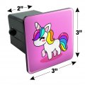 Cute Kawaii Rainbow Unicorn Chibi Tow Trailer Hitch Cover Plug Insert