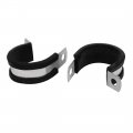 Uxcell 25mm Dia Epdm Rubber Lined P Clips Cable Hose Pipe Clamps Holder 5pcs
