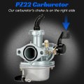 Pz22 Carburetor 22mm With Throttle Cable And Grip For Ssr Taotao Xpro Coleman Apollo 110cc 125cc Pit Dirt Bike Atv Quad 4