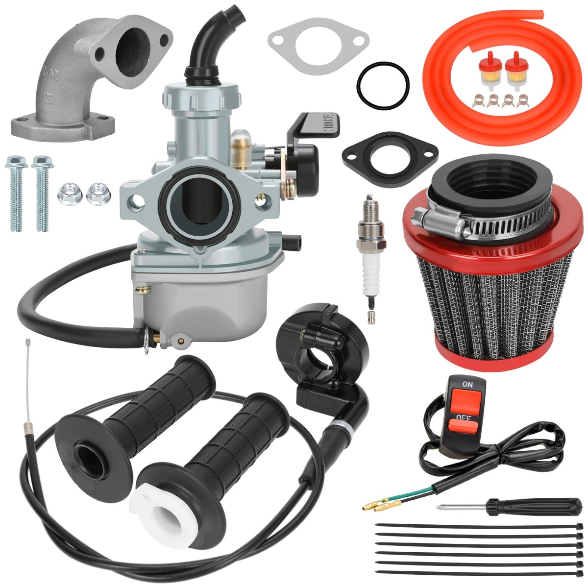 Pz22 Carburetor 22mm With Throttle Cable And Grip For Ssr Taotao Xpro Coleman Apollo 110cc 125cc Pit Dirt Bike Atv Quad 4