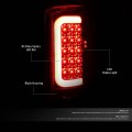 Auto Dynasty Compatible With Yukon Suburban Tahoe Gmt 800 Pair Of Black Housing Clear Lens 3d Led Brake Tail Lights
