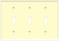 Ws3a Toggle Switch Wall Plate 3-gang Almond Pack Of 12 
