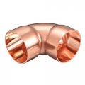 Uxcell 38mm Id 90 Degree 1 2mm Thick Copper Elbow Short-turn Pipe Fitting Connector For Plumbing 2pcs
