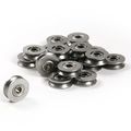 V Deep Groove Ball Bearings Pulley 20pcs Mini Guide Rail Wheel For Micro Systems 4x13x6mm High Carbon Steel V624zz 