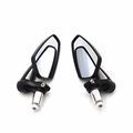 Htt- Motorcycle 7 8 22mm Universal Cnc Aluminum Arrow Bar End Side Black Mirrors