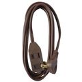 Master Electrician 09407me 7-foot Flatplug Extension Cord Low Profile Brown 