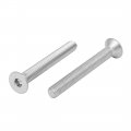 Uxcella M6x50mm 316 Stainless Steel Countersunk Flat Head Hex Socket Cap Screw Bolt 5pcs