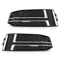Pair Front Fog Light Cover Bumper Grille Bezel For Audi S4 A4 B9 S-line 2016-2018 Lh Driver Rh Passenger 2pcs 8w0807681f 