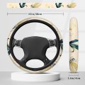 Cute Dragonfly Car Steering Wheel Cover Anti-slip Soft Breathable Universal 15 Inches Protector For Women And Men Fit Cars Suvs