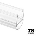 M 6323 Glass Shower Door Bulb Vertical Side Seal Clear 78 In Fits 3 8 Frameless Vinyl Water Barrier Single Pack