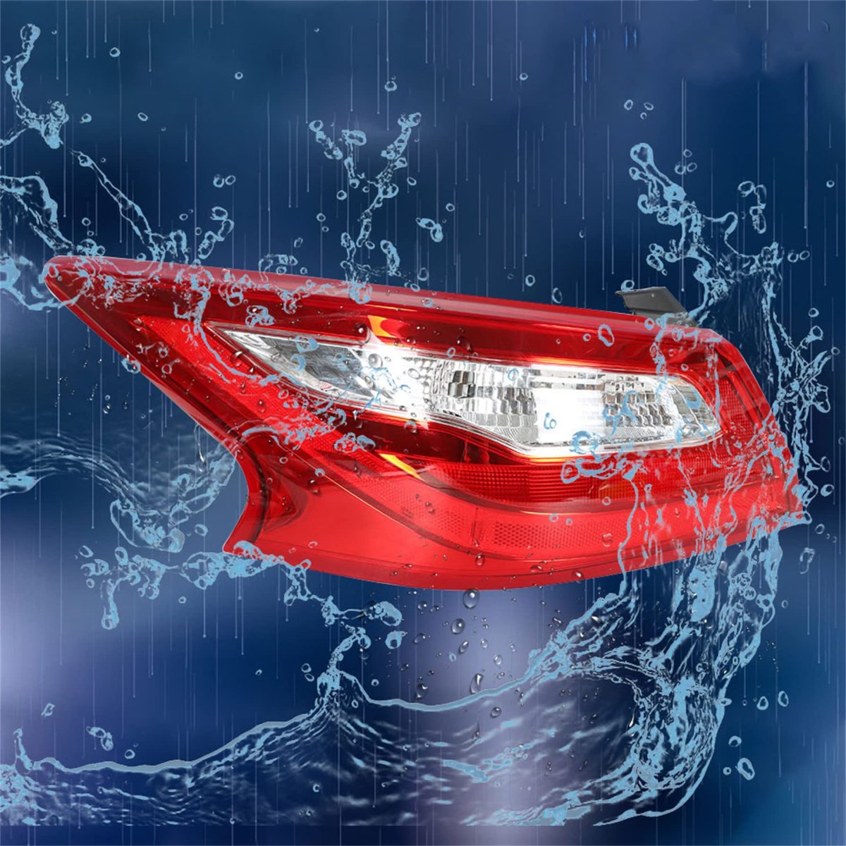 Outer Tail Light Rear Brake Lamp For 2016 2017 2018 Nissan Altima Left Driver Side Red Lens Chrome Housing Corner Piece
